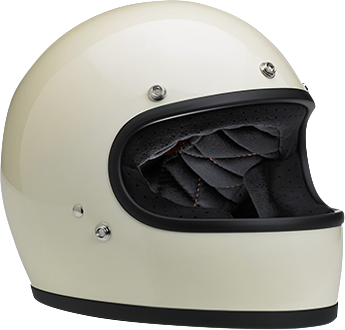 BILTWELL Gringo Motorcycle Helmet - Gloss Vintage White - Medium 1002-102-103