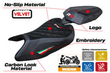 Aprilia RS 457 2023 2024 Seat Cover Tappezzeria Italy Black SE Diamond Stitch