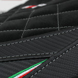 Aprilia RS 660 2021 2022 2023 Seat Cover Tappezzeria Velvet Black Diamond Stitch