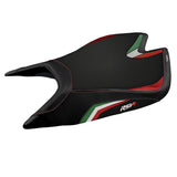 Aprilia RSV4 2021 2022 2023 Seat Cover Tappezzeria Comfort Italy Flag Black