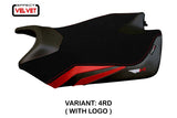 Aprilia RSV4 2009-2018 2019 2020 Seat Cover Tappezzeria Velvet Red Black