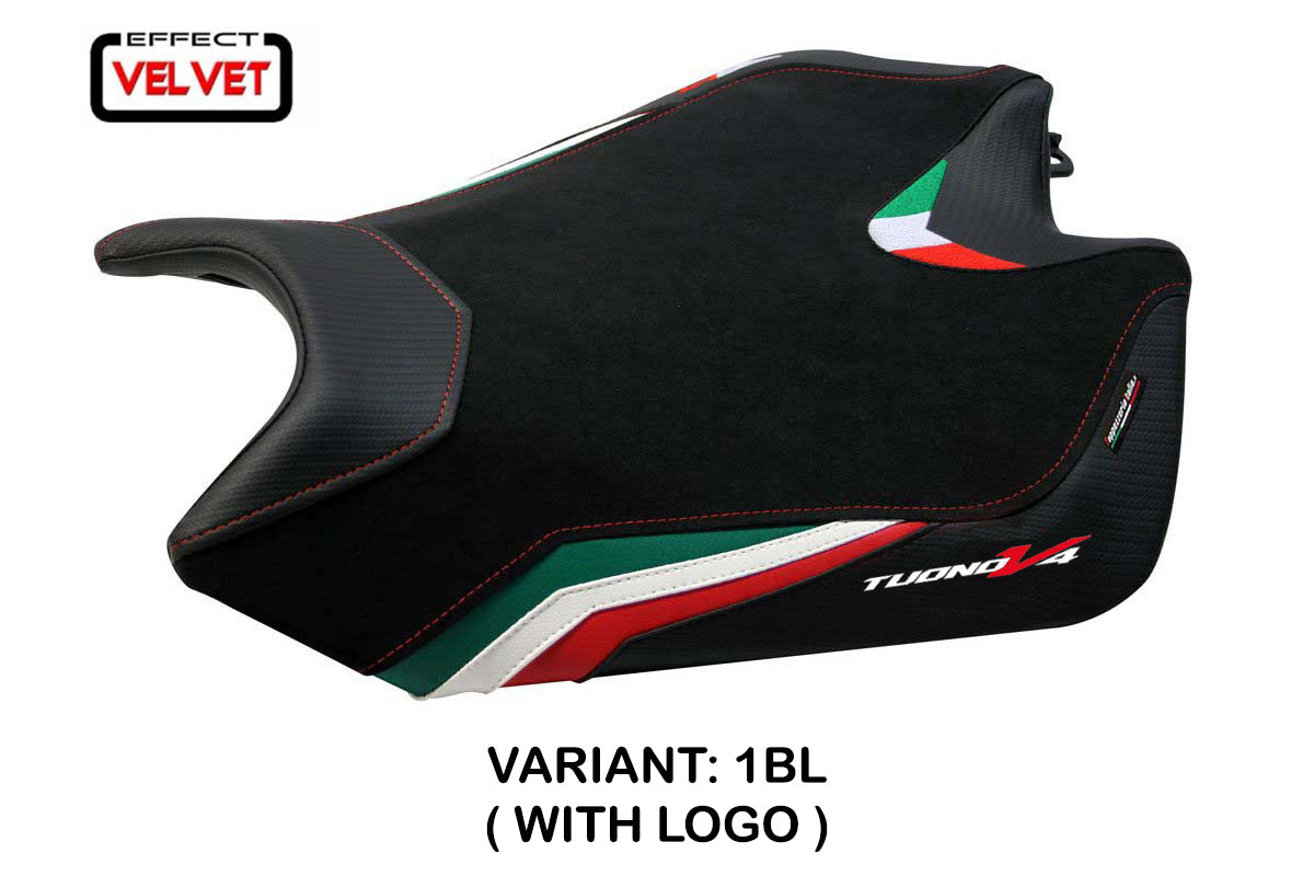 Aprilia Tuono V4 2011-2019 2020 Seat Cover Tappezzeria Velvet Italy Flag Black