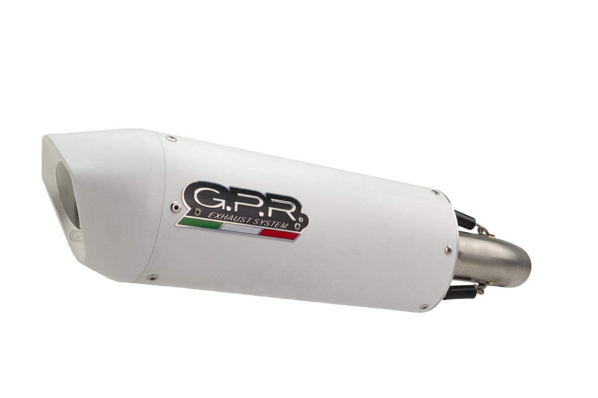 GPR Exhaust System Honda Transalp XL700V 2007-2014, Albus Ceramic, Slip-on Exhaust Including Removable DB Killer and Link Pipe