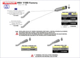 Arrow Aprilia Rsv4 1100 Factory '19 Homolog. Aluminium Exhaust With Carbon Endcap For Arrow Linkpipe And Original Collectors 71906ak