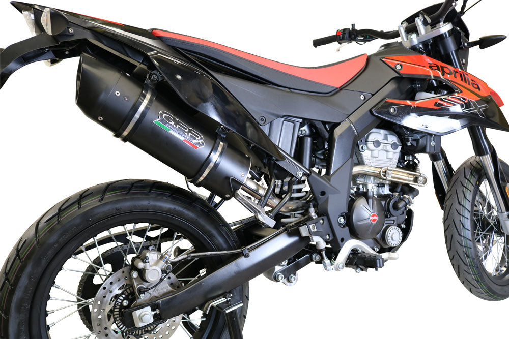 GPR Exhaust for Aprilia Sx 125 2018-2020, Furore Evo4 Nero, Slip-on Exhaust Including Removable DB Killer and Link Pipe