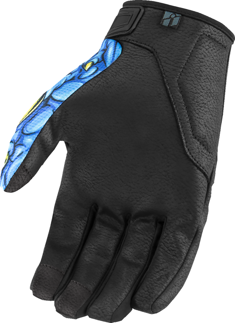 Guantes ICON Hooligan™ Kryola Kreep - Azul - XL 3301-4725