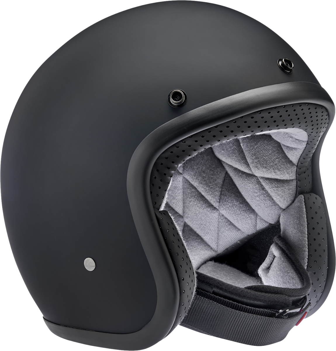 BILTWELL Bonanza Motorcycle Helmet - Flat Black Factory - XS 1001-638-201