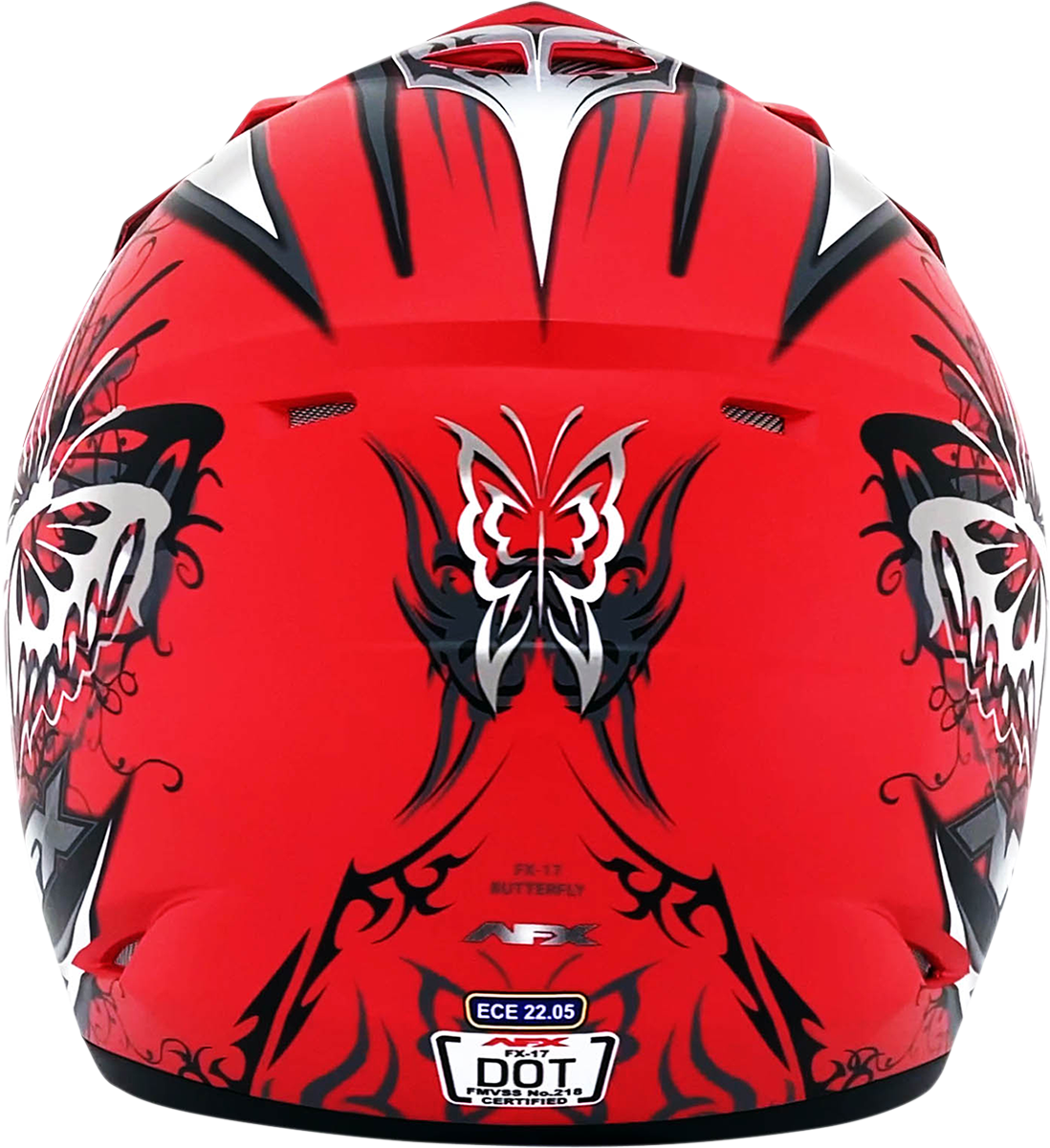 AFX FX-17 Motorcycle Helmet - Butterfly - Matte Ferrari Red - Small 0110-7117