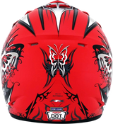 AFX FX-17 Motorcycle Helmet - Butterfly - Matte Ferrari Red - Medium 0110-7118