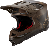 ALPINESTARS Supertech M10 Motorcycle Helmet - Squad - MIPS® - Dark Brown/Gold - Small 8302823-839-SM