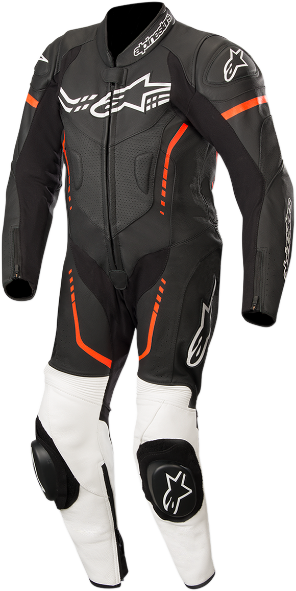 ALPINESTARS Youth GP Plus 1-Piece Leather Suit - Black/White/Red Fluorescent - US 24 / EU 130 31405181231130