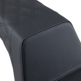 SADDLEMEN Step Up Seat - Rear Lattice Stitched - Black Y13-16-173