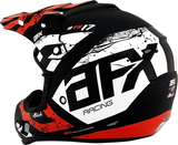 AFX FX-17 Motorcycle Helmet - Attack - Matte Black/Red - Large 0110-7151