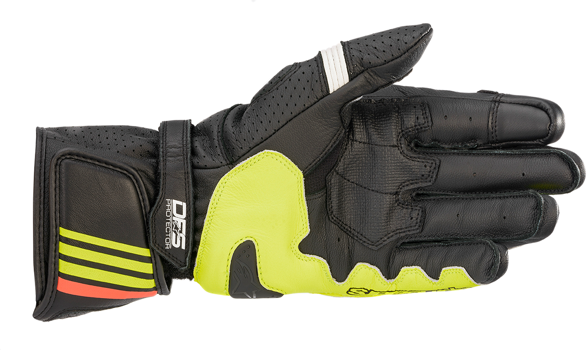 ALPINESTARS GP Plus R v2 Gloves - Black/Fluo Yellow/Fluo Red - 3XL 3556520-1538-3X