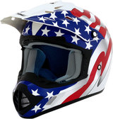 AFX FX-17 Motorcycle Helmet - Flag - White - Large 0110-2377