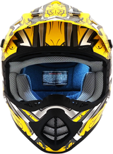 AFX FX-17Y Motorcycle Helmet - Butterfly - Matte Yellow - Small 0111-1393