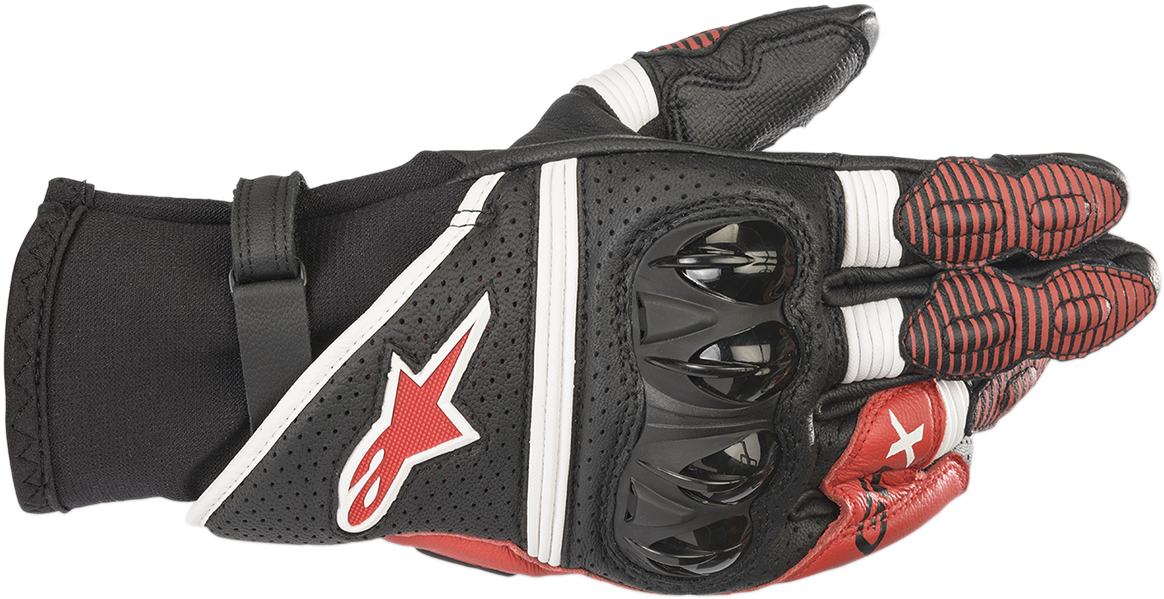 ALPINESTARS GPX V2 Gloves - Black/White/Bright Red - 3XL 3567219-13043XL