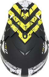 AFX FX-17Y Motorcycle Helmet - Attack - Matte Black/Hi-Vis Yellow - Medium 0111-1415