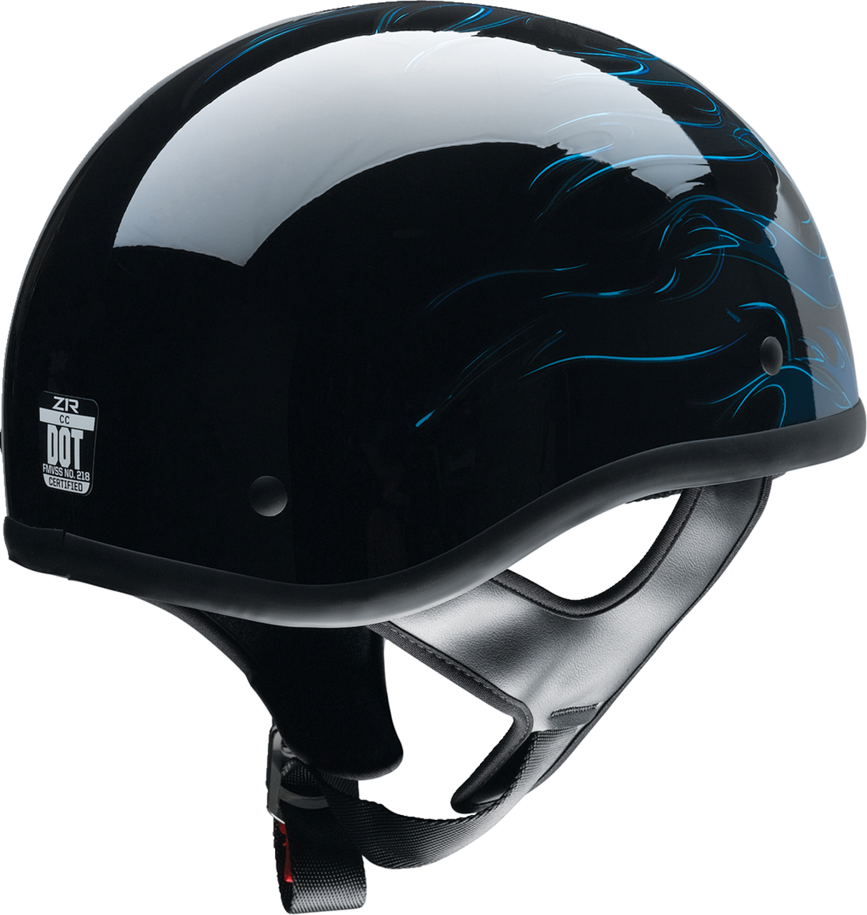 Z1R CC Beanie Motorcycle Helmet - Hellfire - Blue - Small 0103-1332