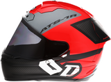 6D ATS-1R Motorcycle Helmet - Wyman - Red/Gray - Small 30-0735