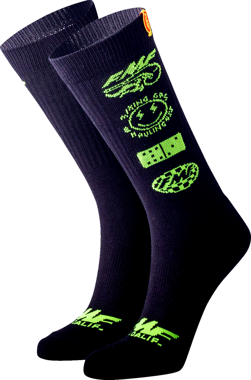 FMF Stacked Socks - Black - One Size SP22194904 3431-0733