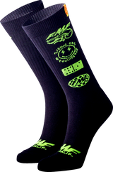 FMF Stacked Socks - Black - One Size SP22194904 3431-0733