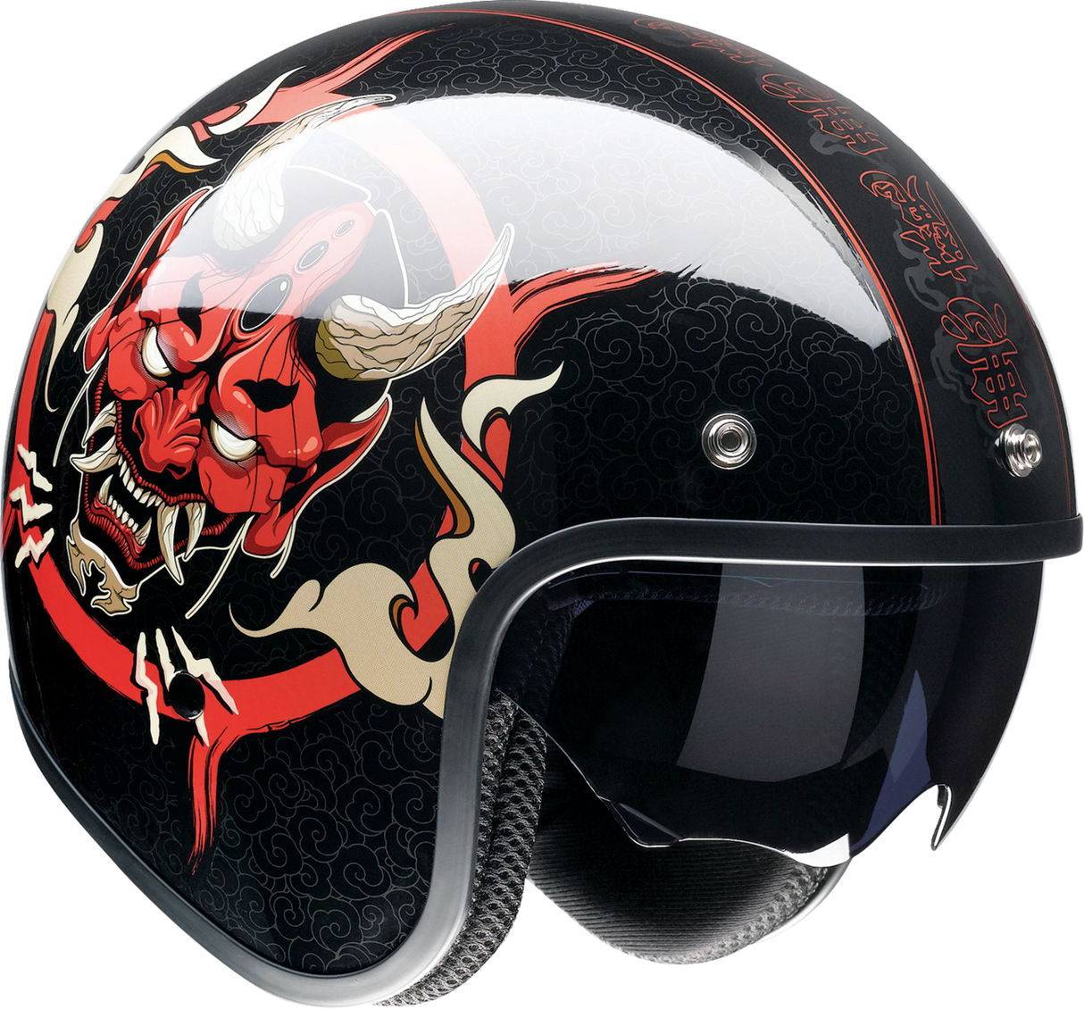 Z1R Saturn Motorcycle Helmet - Devilish - Gloss Black/Red - Small 0104-2877