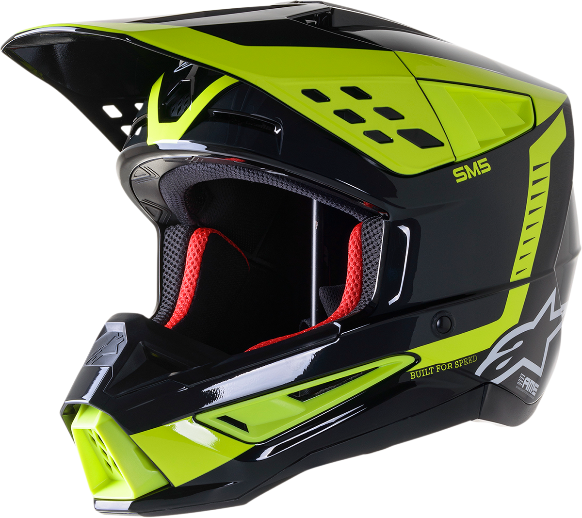 ALPINESTARS SM5 Motorcycle Helmet - Beam - Black/Gray/Yellow - Medium 8303722-1151-MD