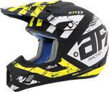 AFX FX-17Y Motorcycle Helmet - Attack - Matte Black/Hi-Vis Yellow - Medium 0111-1415