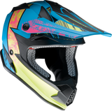 Z1R Youth F.I. Motorcycle Helmet - Fractal - MIPS - Matte Blue/Hi-Viz - Small 0111-1514