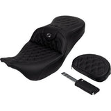 SADDLEMEN Roadsofa™ Seat - with Backrest - Dark Gray Stitch - FL '08-'23 A808-07R-182GRE