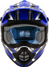 AFX FX-17Y Motorcycle Helmet - Butterfly - Matte Blue - Medium 0111-1388