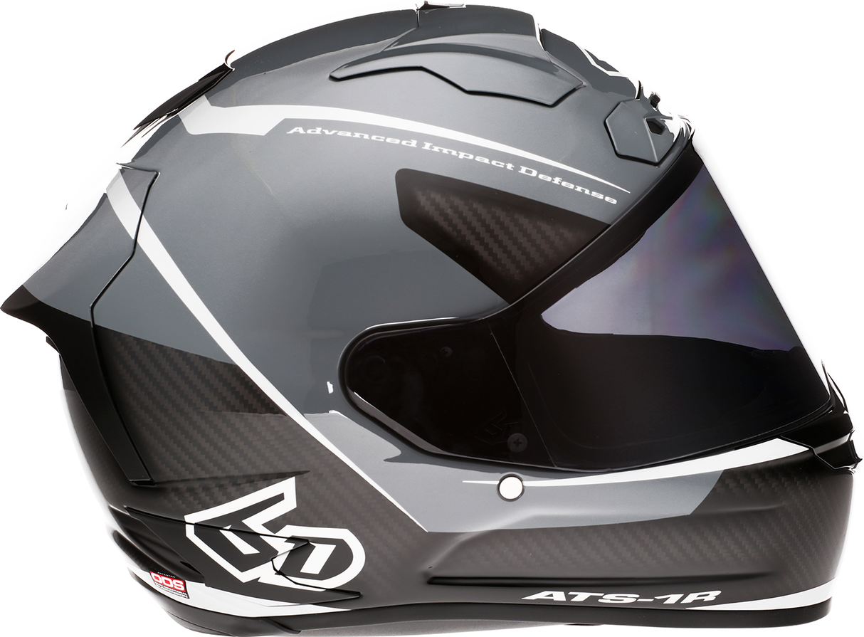 6D ATS-1R Motorcycle Helmet - Alpha - Silver - Small 30-0585