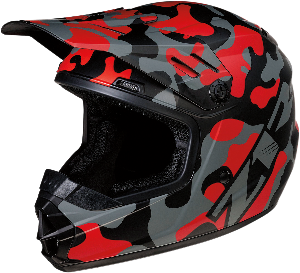 Z1R Youth Rise Motorcycle Helmet - Camo - Red - Large 0111-1266