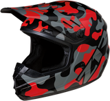 Z1R Youth Rise Motorcycle Helmet - Camo - Red - Large 0111-1266