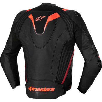 ALPINESTARS Missile v3 Ignition Leather Jacket - Black/Red Fluo/Dark Red - US 38 / EU 48  3100325-1365-48