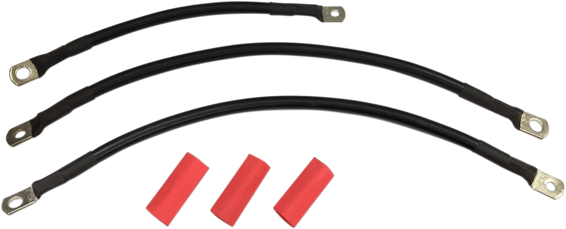 DRAG SPECIALTIES Black Battery Cable Set - '94-'09 Dyna F/04-05DYNA;9"/14"/15"CBL E25-0091B-T2