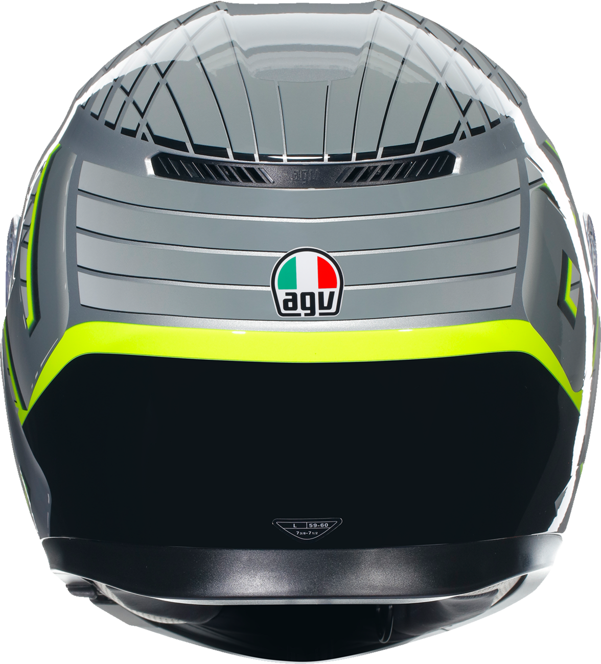 AGV K3 Motorcycle Helmet - Fortify - Gray/Black/Yellow Fluo - Large 2118381004011L