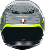 AGV K3 Motorcycle Helmet - Fortify - Gray/Black/Yellow Fluo - Large 2118381004011L