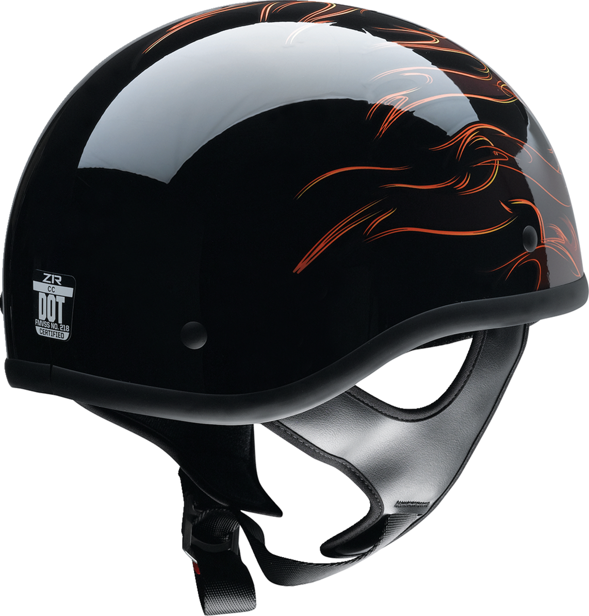 Z1R CC Beanie Motorcycle Helmet - Hellfire - Orange - Small 0103-1346