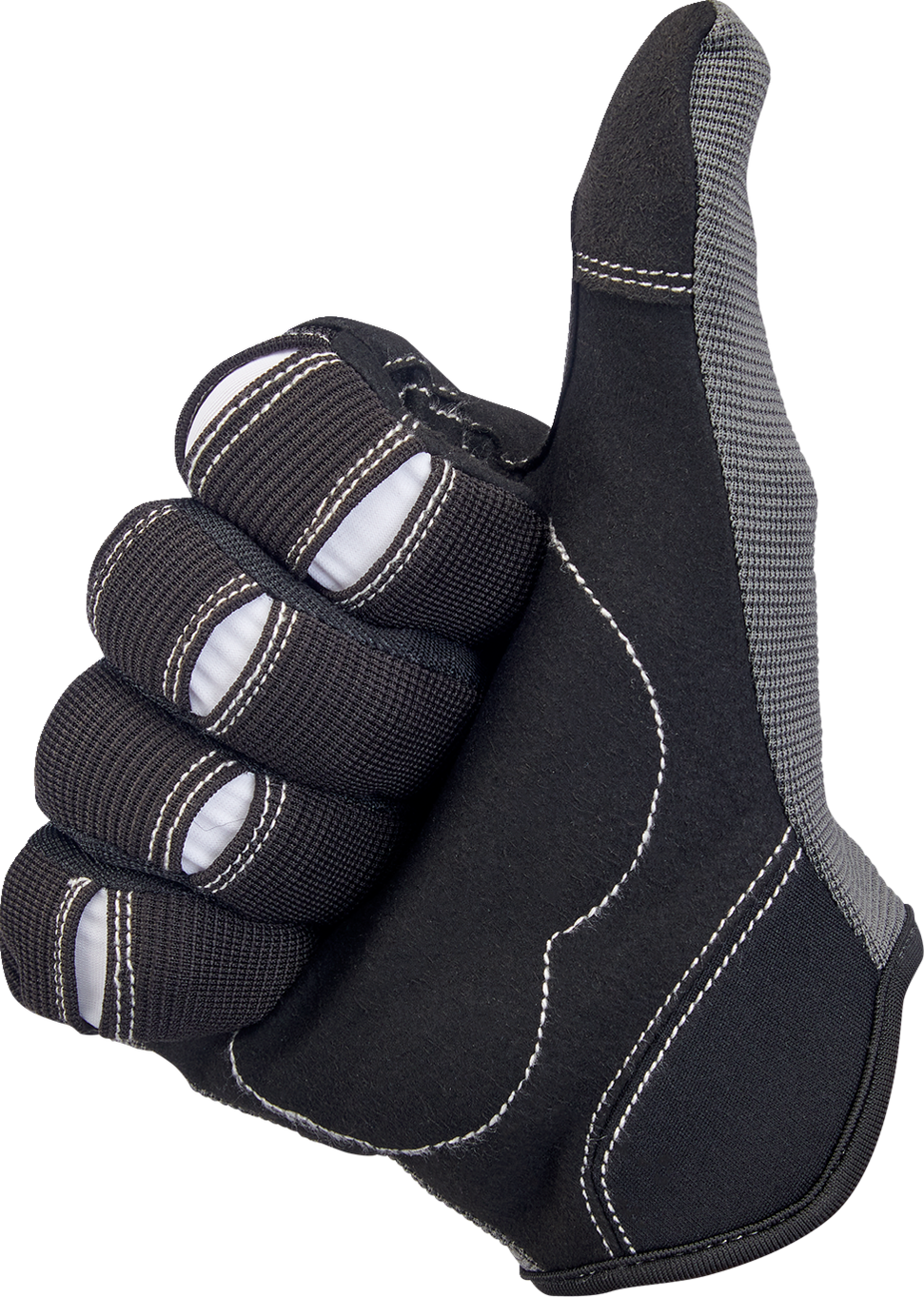 BILTWELL Moto Gloves - Gray/Black - Medium 1501-1101-003