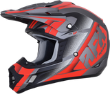 AFX FX-17 Motorcycle Helmet - Force - Frost Gray/Red - Medium 0110-5204