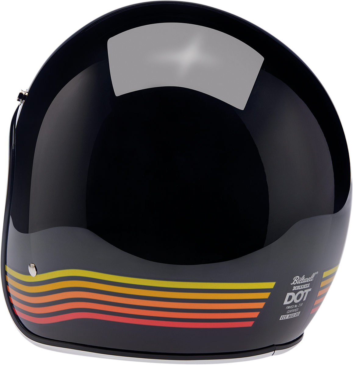 BILTWELL Bonanza Motorcycle Helmet - Gloss Black Spectrum - Small 1001-536-202