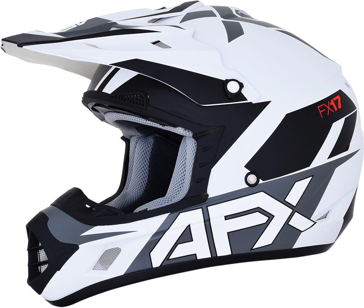 AFX FX-17 Motorcycle Helmet - Aced - Matte White/White - Medium 0110-6495