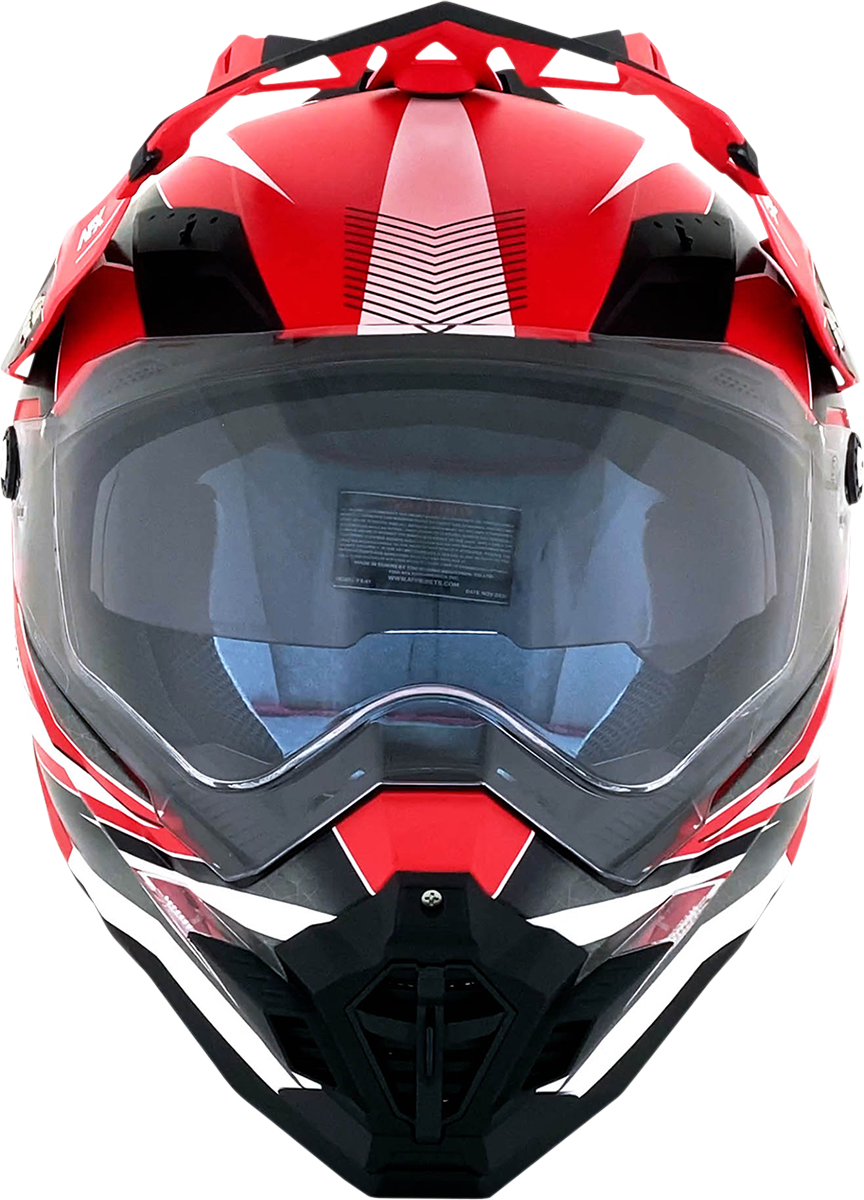 AFX FX-41 Motorcycle Helmet - Range - Matte Red - Medium 0140-0067