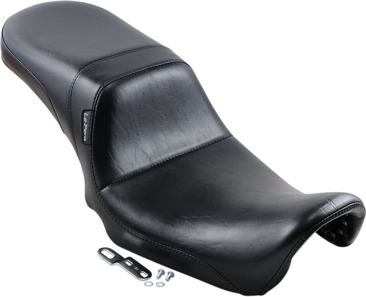 LE PERA Daytona 2-Up Seat - Without Backrest - Smooth - Black - Dyna LK-515