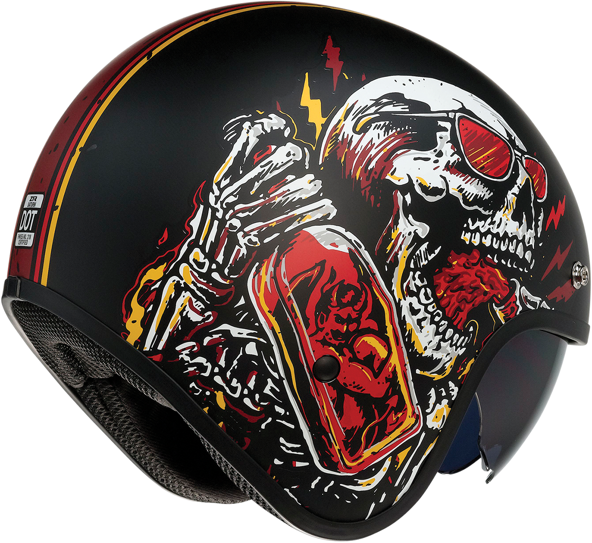 Z1R Saturn Motorcycle Helmet - Devil Made Me - Black/Red - Small 0104-2817