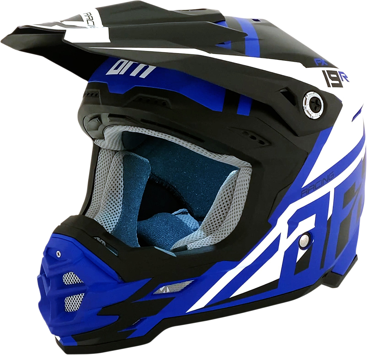 AFX FX-19R Motorcycle Helmet - Racing - Matte Blue - Large 0110-7070