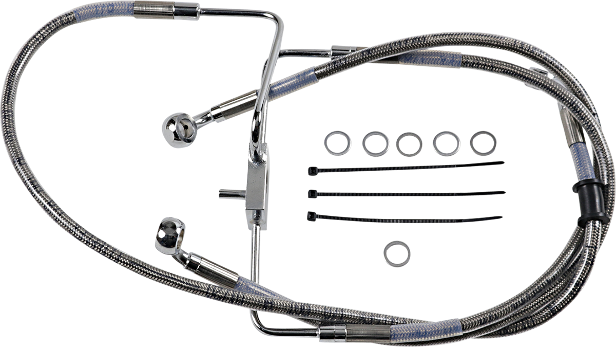 DRAG SPECIALTIES Brake Line - +10" - Stainless Steel - XL 618566-10