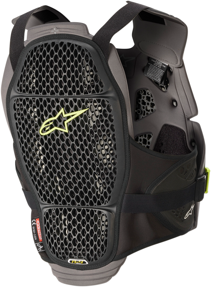 ALPINESTARS A-4 Max Chest Guard - Black/Anthracite/Yellow Fluo - M/L 67015201155M/L